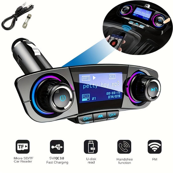 Planet Gates Black Car FM Transmitter MP3 Player Adapter Charger Handsfree
