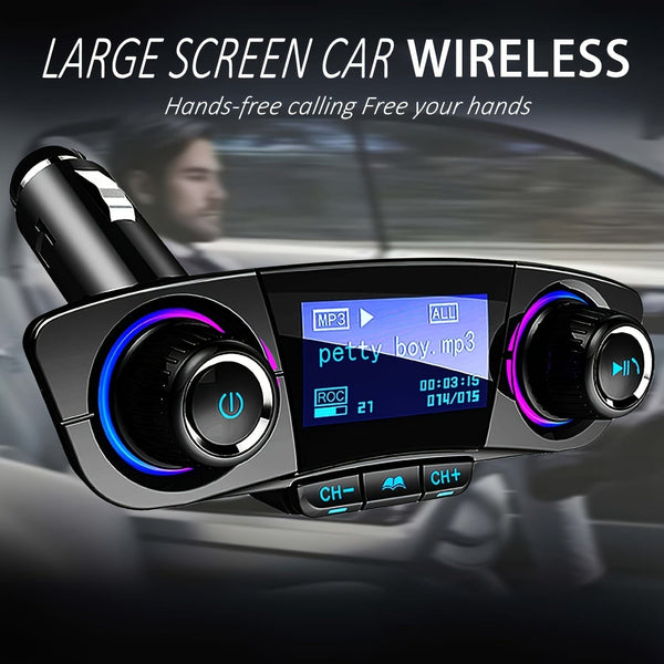Planet Gates Black Car FM Transmitter MP3 Player Adapter Charger Handsfree