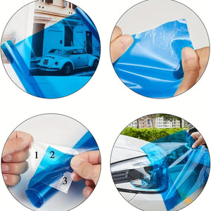 Planet Gates black Car Lamp Color Changing Film, 39.37in * 11.81in,PVC Material, Rear Lamp Film, Headlamp, Fog Lamp Color Changing Film