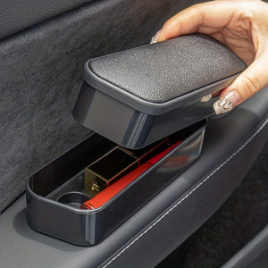 Planet Gates Black Car Left And Right Armrest Door Storage Box Car Interior Lift Universal Armrest Pad Extend Seat Support Arm Height Adjustable Relieve Fatigue