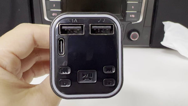 Planet Gates Black Car mp3 player Wireless FM Transmitter Type C USB C Fast Charging Dual USB car Charger Handsfree Car Kit MP3 Player FM Modulator