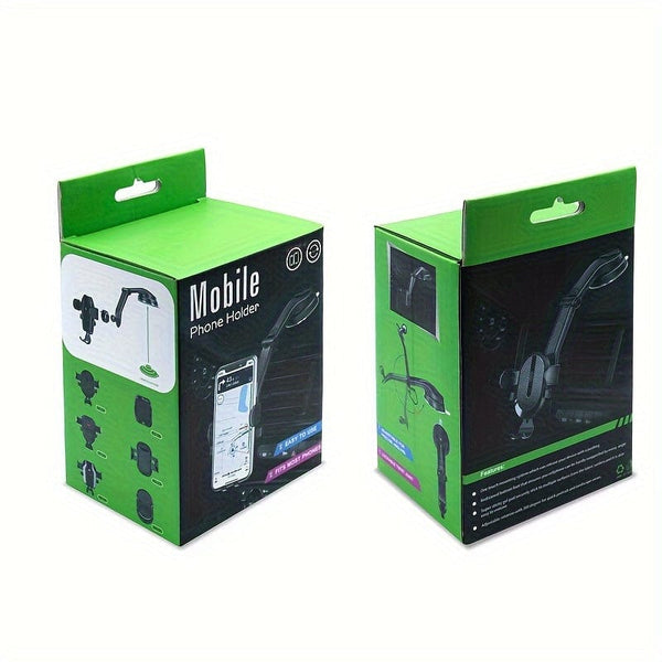 Planet Gates Black Car Phone Holder Mount Cell Phone Mount For Car Dashboard & Windscreen For Universal Cars 360° Rotatable Mobile Phone Holder