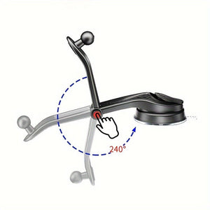 Planet Gates Black Car Phone Holder Mount Cell Phone Mount For Car Dashboard & Windscreen For Universal Cars 360° Rotatable Mobile Phone Holder