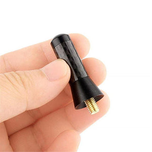 Planet Gates Black Car Roof Antenna 1.4in/3.5cm Carbon Fiber Screw Metal Short Stubby Mast Car Radio Aerial Antenna Accessories Part