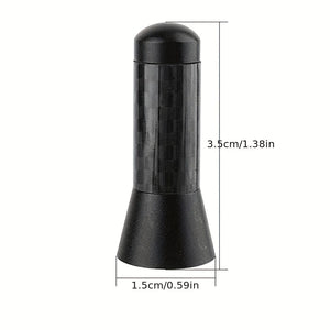 Planet Gates Black Car Roof Antenna 1.4in/3.5cm Carbon Fiber Screw Metal Short Stubby Mast Car Radio Aerial Antenna Accessories Part