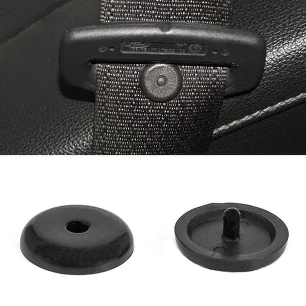 Planet Gates Black Car Safety Seatbelt Stopper Buckle Automobile Seat Belt Spacing Limit Stop Plastic Anti-slip Button Retainer Car Interior