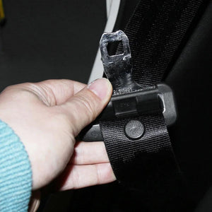 Planet Gates Black Car Safety Seatbelt Stopper Buckle Automobile Seat Belt Spacing Limit Stop Plastic Anti-slip Button Retainer Car Interior