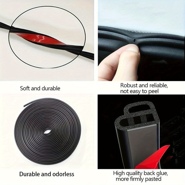 Planet Gates Black Car Sealing Strip Sound Insulation Strip Double-layer Thick L-shaped
