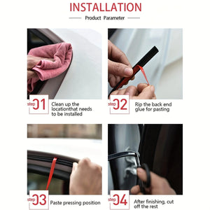 Planet Gates Black Car Sealing Strip Sound Insulation Strip Double-layer Thick L-shaped