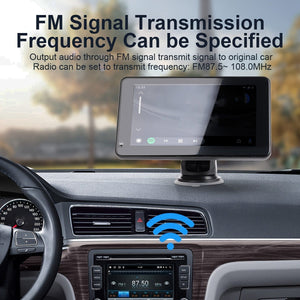 Planet Gates Black Car Stereo, Portable Wireless 17.78cmTouch Screen Apple CarPlay And Android Auto Automatic Multimedia Player, Mirror Link/for Siri/Navigation Screen