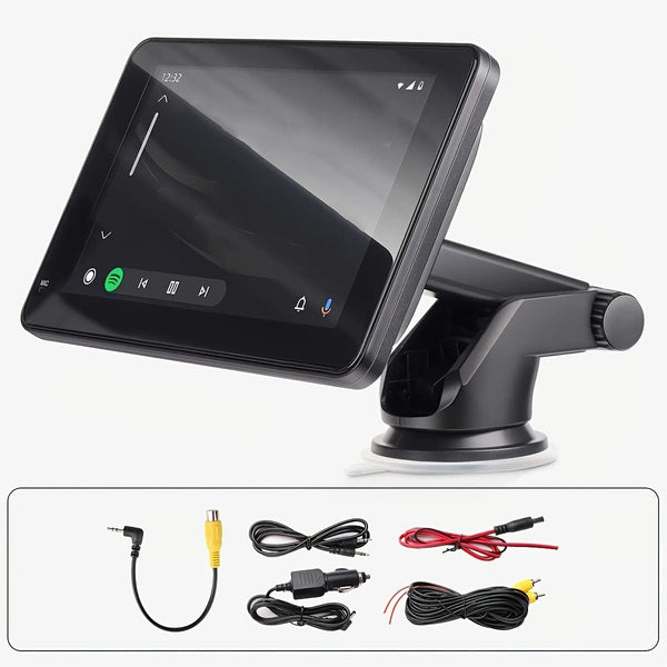 Planet Gates Black Car Stereo, Portable Wireless 17.78cmTouch Screen Apple CarPlay And Android Auto Automatic Multimedia Player, Mirror Link/for Siri/Navigation Screen