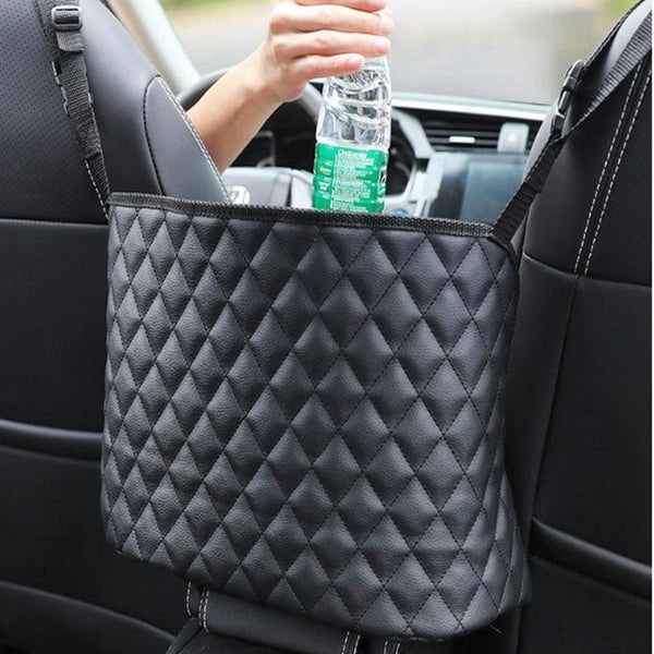 Planet Gates Black Car Storage Bag Handbag Holder Car Seat Storage Organizer Auto Interior Stowing Tidying Car Middle Organizer Holder Pocket Car Inner Accessories