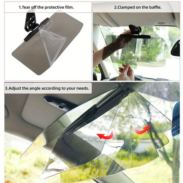 Planet Gates Black Car Sun Visor, Universal Anti-Reflective Polarized Car Sun Visor Expanding Sun Visor, Prevents Miscellaneous Light, Snow Blindness And UV Rays