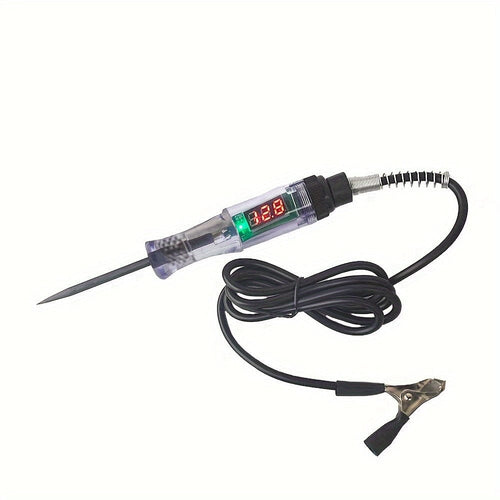 Planet Gates Black Car Test Pen Circuit Tester, DC Truck Voltage Digital Display Long Probe Pen With Light, Automotive Diagnostic Tools Auto Repair Tool