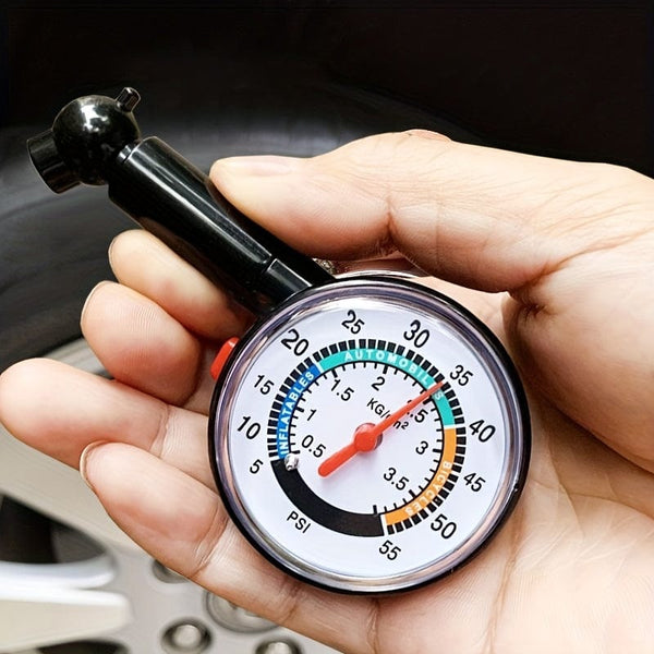 Planet Gates Black Car Tire Pressure Gauge Detection High Precision Mechanical Air Pressure Meter Multifunctional Car Emergency Tire Pressure Monitor