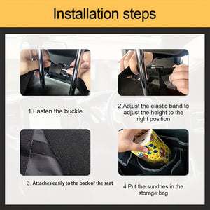 Planet Gates Black Car Trunk Organizer And Storage Bag, Rear Seat Hanging Organizer For SUV, Truck, MPV, Waterproof, Foldable Storage Bag With 4 Pockets