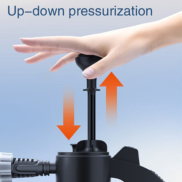 Planet Gates Black Car Wash Foam Spray Can Household Hand-held Car Wash Spray Gardening Air Pressure Spray Foam Pot 2L