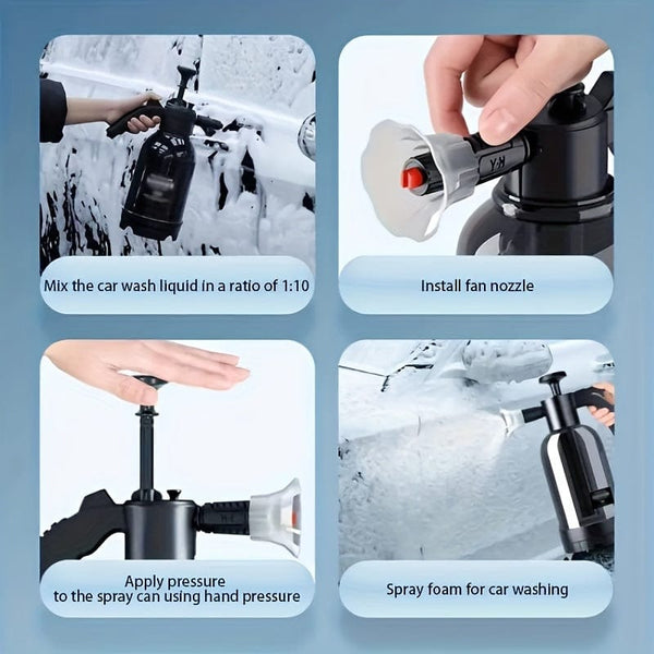 Planet Gates Black Car Washing Foam Spray Pot Car Washing Liquid Special Tool High-pressure Foam Spraying Household Hand-held Spray Pot Flower Watering Tool
