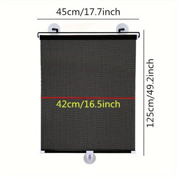 Planet Gates Black Car Windshield Visor Cover Scalable Front Rear Window Sun Shade Auto Sunscreen Protection Foldable Heat Insulation Bezel Accessories