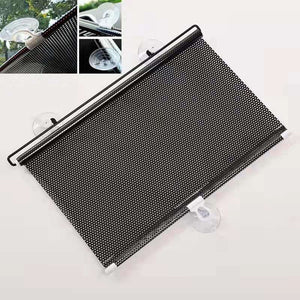 Planet Gates Black Car Windshield Visor Cover Scalable Front Rear Window Sun Shade Auto Sunscreen Protection Foldable Heat Insulation Bezel Accessories