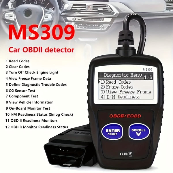Planet Gates Black cars diagnostic tool the upgraded version of ms309 obd2 obdii eobd fault code reader scanner tool
