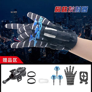 Planet Gates Black Cartoon Superhero Spider Silk Launcher Toys Funny Pests Eliminator Toy Anime Figures Cosplay Spiders Web Launcher Toys Kids Gift