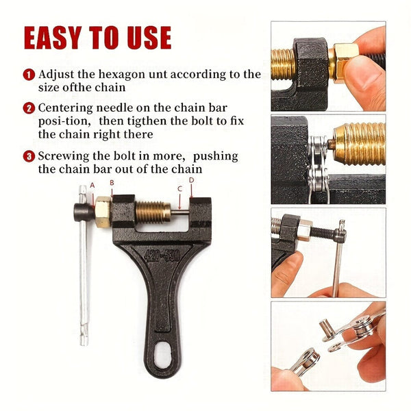 Planet Gates Black Chain Breaker #420-530 Chain Tool Fit For Dirt Pit Bike ATV Quad Go Kart Scooter Motorcycle Bicycle Chain Break # 420 428 520 525 528 530