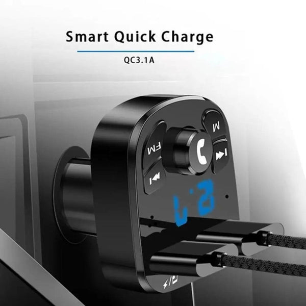 Planet Gates Black / China Car Bluetooth FM Transmitter 87.5-108 Mhz Audio Car Mp3 Player 5V Output USB Auto Car Fast Charge Electronic Accessories 12-24V