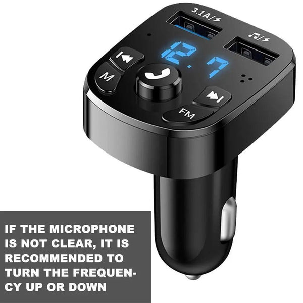 Planet Gates Black / China Car Bluetooth FM Transmitter 87.5-108 Mhz Audio Car Mp3 Player 5V Output USB Auto Car Fast Charge Electronic Accessories 12-24V