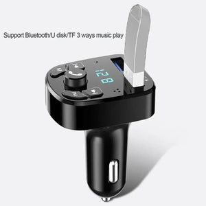 Planet Gates Black / China Car Bluetooth FM Transmitter 87.5-108 Mhz Audio Car Mp3 Player 5V Output USB Auto Car Fast Charge Electronic Accessories 12-24V