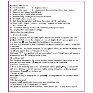 Planet Gates Black / China Car Bluetooth FM Transmitter 87.5-108 Mhz Audio Car Mp3 Player 5V Output USB Auto Car Fast Charge Electronic Accessories 12-24V