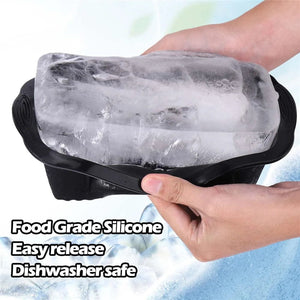 Planet Gates black / CHINA Ice Tray Mold Giant Jumbo Large Food Grade Silicone Ice Cube Popsicle Rectangular Tray Mold Silicone Ice Maker Ice Cube Moulds
