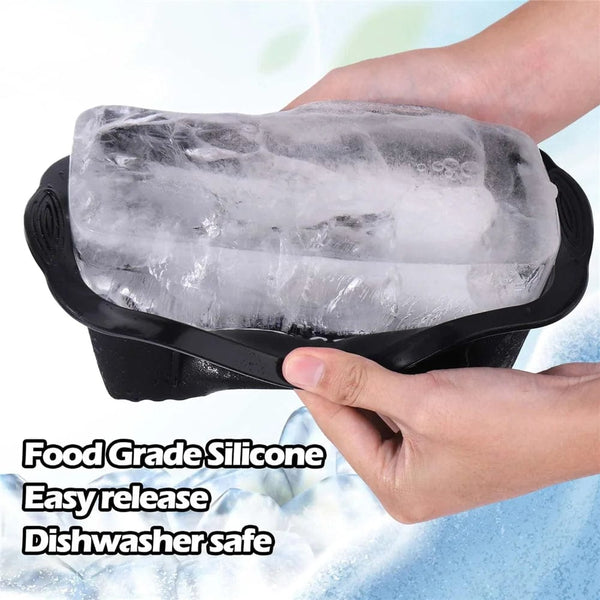 Planet Gates black / CHINA Ice Tray Mold Giant Jumbo Large Food Grade Silicone Ice Cube Popsicle Rectangular Tray Mold Silicone Ice Maker Ice Cube Moulds