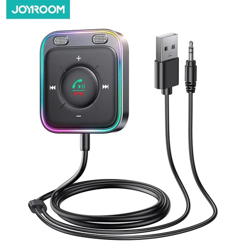 Planet Gates black / CHINA Joyroom Bluetooth 5.3 Wireless Receiver Car Adapter Enhanced Dual Mics ENC Noise Cancellation 3.5mm AUX Car Bluetooth Receiver
