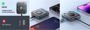 Planet Gates black / CHINA Joyroom Bluetooth 5.3 Wireless Receiver Car Adapter Enhanced Dual Mics ENC Noise Cancellation 3.5mm AUX Car Bluetooth Receiver