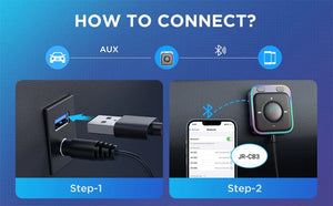 Planet Gates black / CHINA Joyroom Bluetooth 5.3 Wireless Receiver Car Adapter Enhanced Dual Mics ENC Noise Cancellation 3.5mm AUX Car Bluetooth Receiver