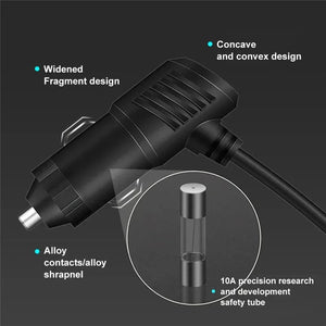 Planet Gates black / CHINA PD QC3.0 Dual USB Socket 120W Car Cigarette Lighter Splitter 12V 24V Fast Charger Plug Phone Power Adapter for Car DVR Dashcam
