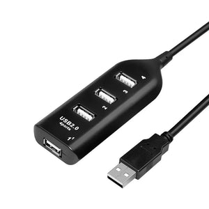 Planet Gates black / CHINA Portable 4 Port Multi USB Hub Splitter High Speed USB 2.0 Multiple Expander Adapter For PC Laptop Notebook Computer Accessories