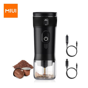 Planet Gates black / CHINA Portable Coffee Maker MIUI Small Espresso Machine DC12V Travel Coffee Maker for Car Outdoors Camping Backpacker Lightweight