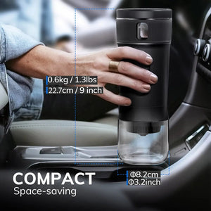 Planet Gates black / CHINA Portable Coffee Maker MIUI Small Espresso Machine DC12V Travel Coffee Maker for Car Outdoors Camping Backpacker Lightweight