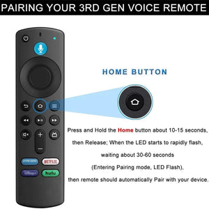 Planet Gates Black / CHINA Replacement Voice Remote Control for Fire Stick TV 3rd Gen Smart TV Stick 4K MAX Lite Fire Cube Smart Remote Works with Alexa