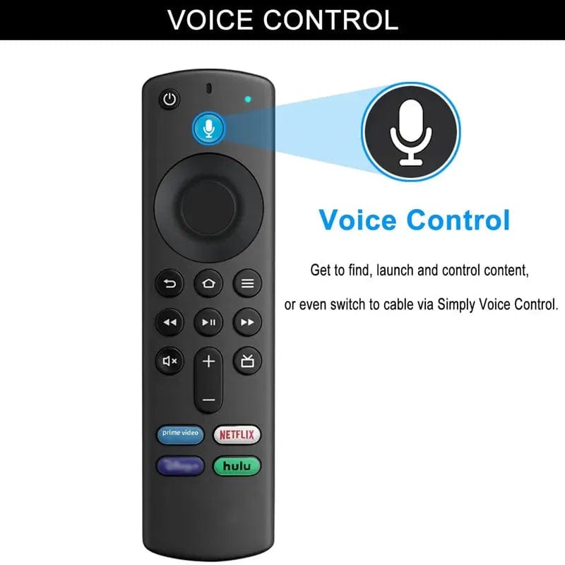 Planet Gates Black / CHINA Replacement Voice Remote Control for Fire Stick TV 3rd Gen Smart TV Stick 4K MAX Lite Fire Cube Smart Remote Works with Alexa