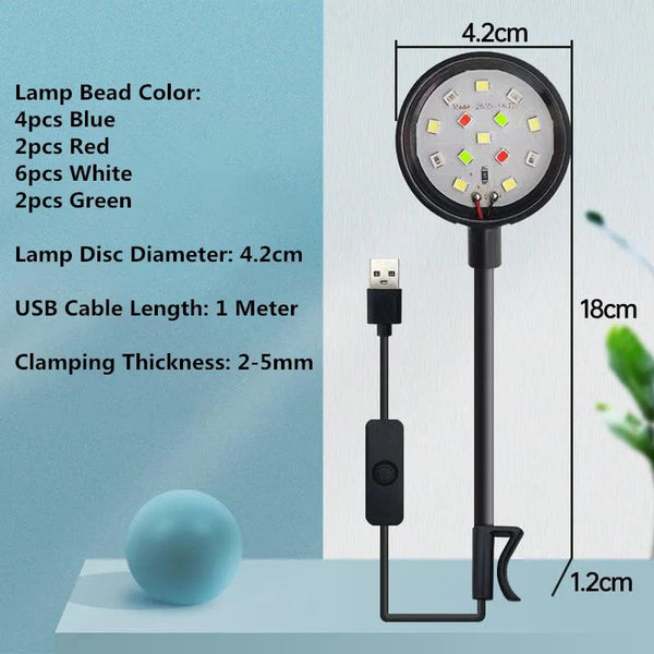 Planet Gates Black / CHINA USB Aquarium Light 3W 5V LED Waterproof Fish Tank Lighting Underwater Fish Lamp Aquariums Decor Plant Lamp Mini Fish Tank Light