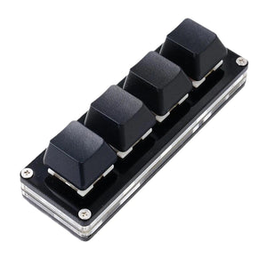 Planet Gates Black / China USB Programming Macro Custom Keyboard 4 Key RGB Copy Paste Cut For Photoshop Gaming Keypad Mechanical Mini Macropad