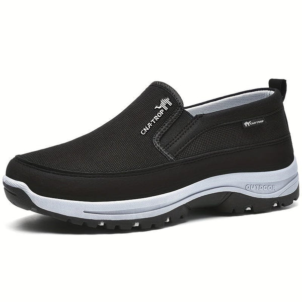 Planet Gates Black / CN39(EU38.5) Men's Slip On Comfortable Non-Slip Loafers: Lightweight Breathable Non-slip Casual Shoes For Men's Outdoor Activities