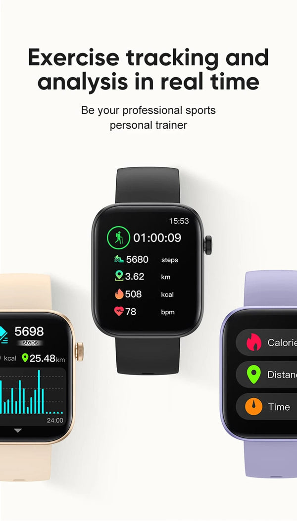 Planet Gates black COLMI P71 Voice Calling Smartwatch Men Health Monitoring IP68 Waterproof Smart Notifications Voice Assistant Smart Watch Women