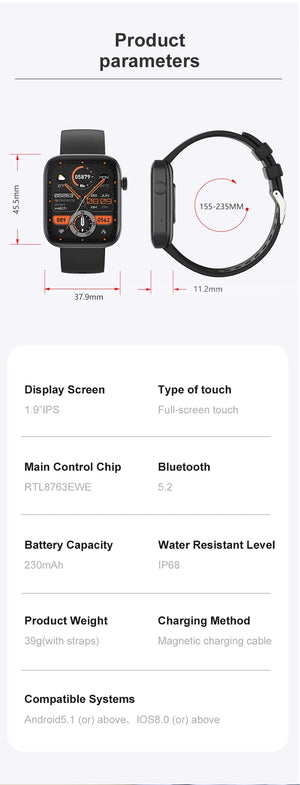 Planet Gates black COLMI P71 Voice Calling Smartwatch Men Health Monitoring IP68 Waterproof Smart Notifications Voice Assistant Smart Watch Women