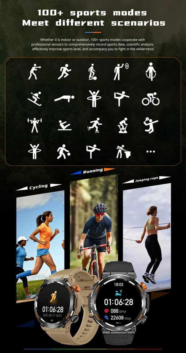 Planet Gates black COLMI V68 1.46'' HD Display Smartwatch Men 100 Sports Modes Compass Flashlight Military Grade Toughness Smart Watch