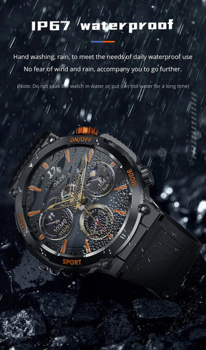 Planet Gates black COLMI V68 1.46'' HD Display Smartwatch Men 100 Sports Modes Compass Flashlight Military Grade Toughness Smart Watch