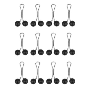 Planet Gates black color 12PCS Lady Pearls Muslim Women Shawl Scarf Lady Scarves Hijab Clips Pearl Brooch Pins Pin Headscarf Pearl Clip Scarf Clips